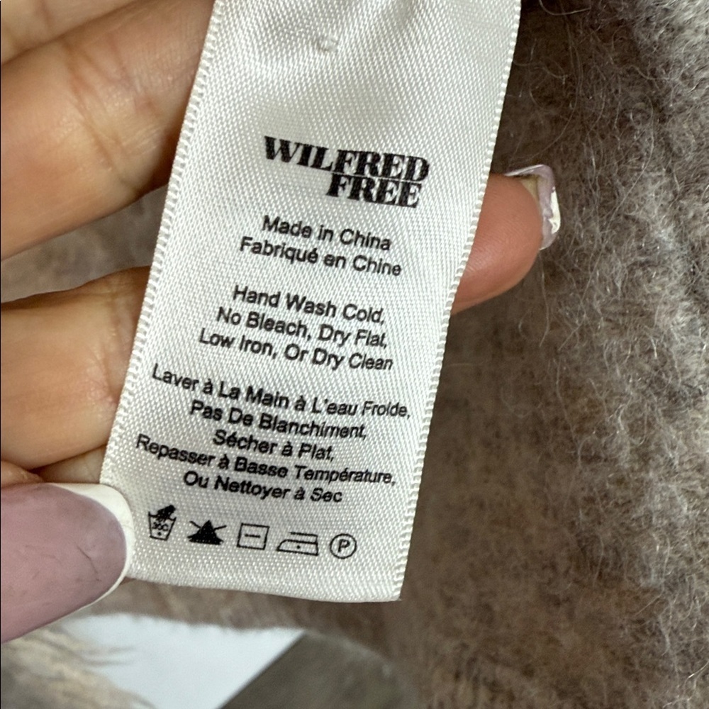 Wilfred Free Cream and Black Vest - fringe Detail - Alpaca Wool blend - small - Picture 6 of 8